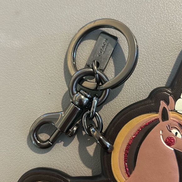 COACH Unicorn Leather Keychain - Picture 2 of 4